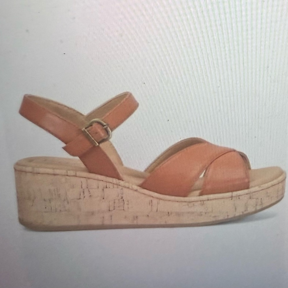 Boc by Born, women’s  Tan/orange  Wedge Sandals, NWTs size 8‎